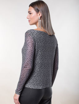 Блузка из сетки на подкладе из тонкой вискозы - Vilatte фото 4