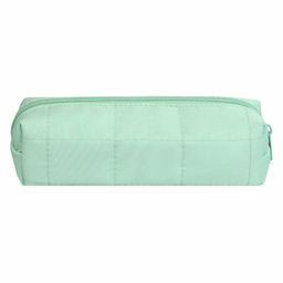 Пенал школьный Феникс+, арт.68357/ 24 МЯТНЫЙ СТЕГАНЫЙ (без наполнения, 19.5х5.5х6.5 см, полиэстер, молния, стёганая строчка, ПЭТ-пакет).