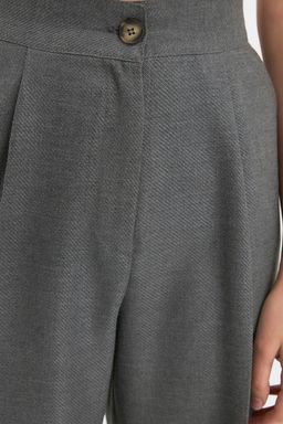 TRENDYOLMILLA Gri Straight/Duz Kesim Dokuma Kumas Pantolon TWOAW22PL0321 фото 12