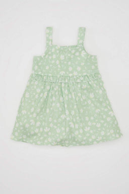 Платье без рукавов с цветочным принтом для маленьких девочек