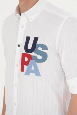 Мужская белая рубашка с длинным рукавом Неожиданная скидка в корзине - U.s. polo assn фото 7