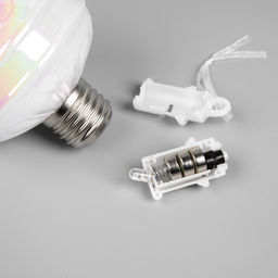 Набор ёлочных шаров Ретро, 3 шт, 87 см, 3 LED, от батареек AG139, свечение тёплое белое - Luazon lighting фото 3