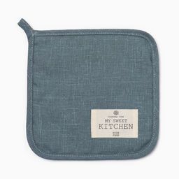 Прихватка Этель ECO turquoise, 19х19 см, 100% лён, 245 г/м2  фото 2