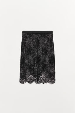 CONTRAST SEQUIN LACE SKIRT - Zara фото 3