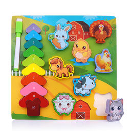 Пазл-вкладыш "Веселые животные"