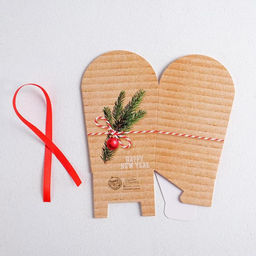 Цена за 5 шт. Бонбоньерка новогодняя Happy new year, 7.5×8×7.5 см