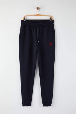 Lacivert Nak?sl? Regular/Normal Kesim Pacas? Lastikli Ici Polar Esofman Alt? TMNAW22EA0346