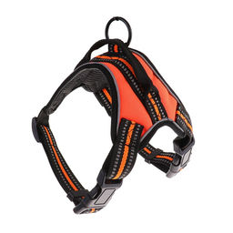 Шлейка улучшенная К7 мягкая светоотражающая, размер М, ОГ 52-66 см, вес 9,5-17,5 кг, оранжевая 38116