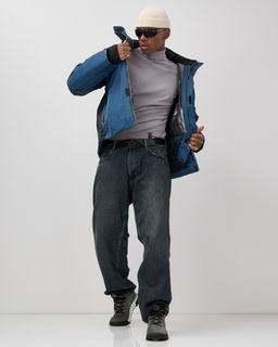 Горнолыжная куртка мужская зимняя синего цвета 7611S - Mtforce фото 18