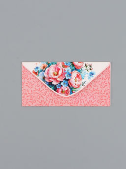 Цена за 10 шт. Конверт для денег «Цветы», голубой и розовый, 16,5 х 8 см