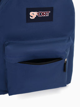Рюкзак школьный на молнии, с карманом, однотонный, размер 30×14×41 см, синий
