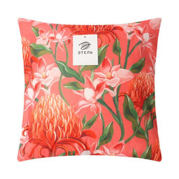 Наволочка декоративная ЭтельЦветы 40х40 см, полиэстер, велюр  фото 5