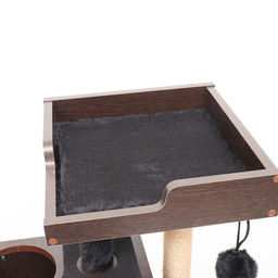 Комплекс для кошек с когтеточкой, с домиком, 58 х 54 х 87см, ЛДСП, цвет венге - Пижон фото 11