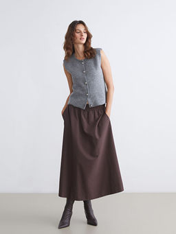 Bisiklet Yaka Kad?n Triko Yelek