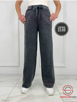 Штаны палаццо с высокой посадкой