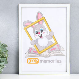 Фоторамка для фото 21×30 см Keep memories «Акварель», пластик, белый, (стекло)