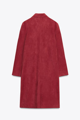FAUX SUEDE FROCK COAT