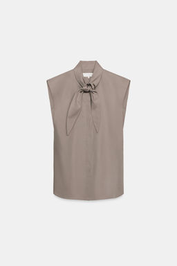 CAMISA RAYAS LAZADAS ZW COLLECTION / Gris - Zara фото 7