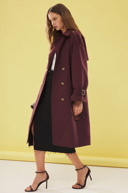 Bordo Oversize Kusakl? Trenckot TWOSS21TR0005