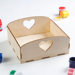 Подставка для мелочей «Сердечко», фанера, 20×20 см, заготовка для творчества