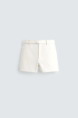 TEXTURED SHORTS WITH BELT - Zara фото 7