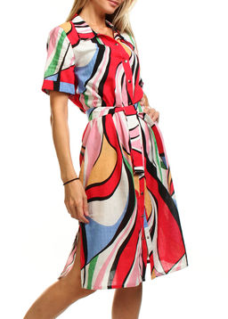 ПЛАТЬЕ РУБАШКА ПЛ536 АБСТРАКЦИЯ 100% хлопок - Assana фото 5