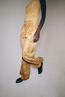 PANTAL?N ESTAMPADO ZW COLLECTION / Ocre
