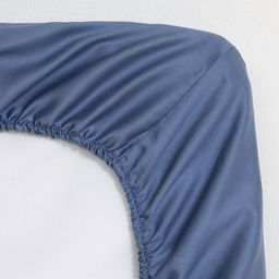 Простыня на резинке Blue lake 160х200х25 см, 100% хлопок, мако-сатин, 114г/м2 - Этель фото 3