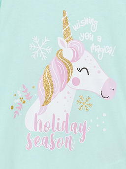 Bisiklet Yaka K?z ?ocuk Pijama Tak?m?