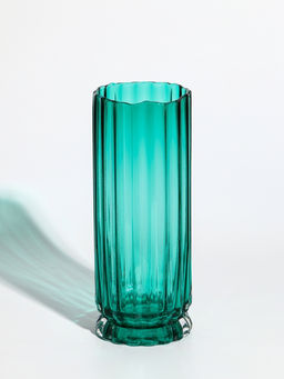 Ваза «Верена», 25.5×10 см, стекло, зелёная