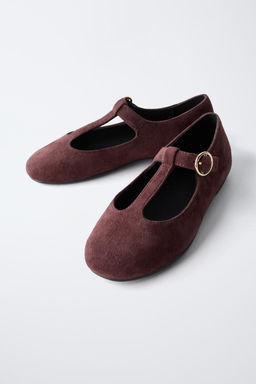 SUEDE T-BAR SHOES - Zara фото 4