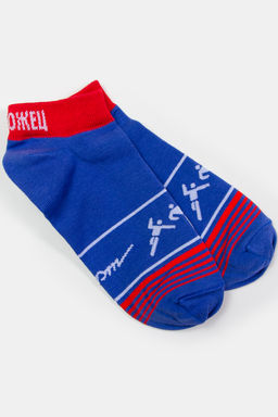 Носки ЗАПОРОЖЕЦ Спорт Человечки короткие СИНИЙ