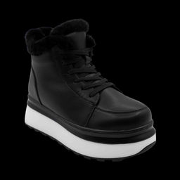 Ботинки из натуральной кожи на меху MZ0122-3 черные