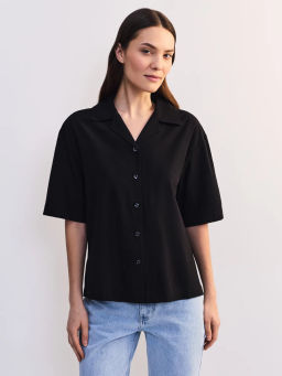 Блуза оверсайз из хлопка и вискозы ZR2605012010-50 / Zarina