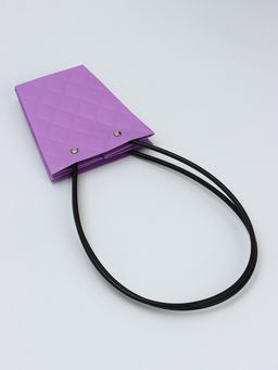 Цена за 10 шт. Сумка для цветов тиснение сиреневая влагостойкая, 12x12-8x8-12.5 см - UPAK LAND фото 6