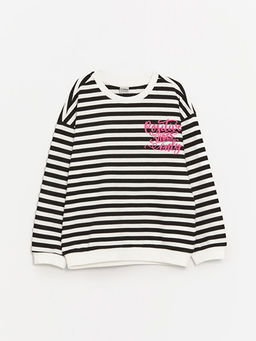 Bisiklet Yaka ?izgili Uzun Kollu K?z ?ocuk Sweatshirt - Waikiki фото 3