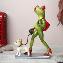 Фигурка Лягушка с собачкой 16 см / YX29011 /уп 24/