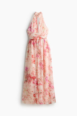 Vestido halter con lazada