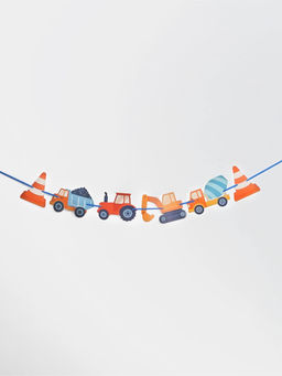 Гирлянда на ленте «С днем рождения», синяя