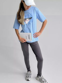 CRB wear/CWJG 63713-43-390 Футболка для девочки,голубой/Ex.Cherubino  фото 6