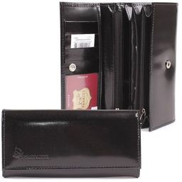 Портмоне женское Premier-DM-1 н/к, 6 отд, 4 карм, черный глянцевый (89) 144059