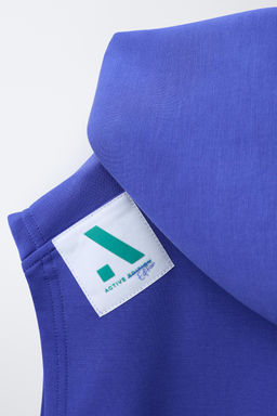 CHALECO CON CAPUCHA SPORTY LOGO / Morado - Zara фото 4