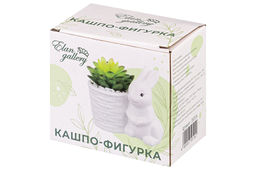 Кашпо-фигурка 11,5*7,2*10,5 см Заяц с цветком - Elan gallery фото 7