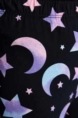 Trendyolmilla Siyah %100 Pamuklu Galaksi Desenli Gomlek-Pantolon Pijama Tak?m? THMAW24PT00109 фото 8