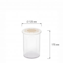 Банка для хранения сыпучих продуктов Эстетика 1,4л круглая (бело-бежевый) М8732 - Альтернатива фото 5
