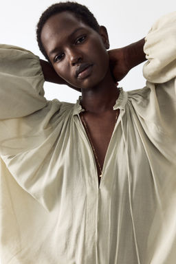 Blusa oversize en mezcla de algod?n - H&m фото 3