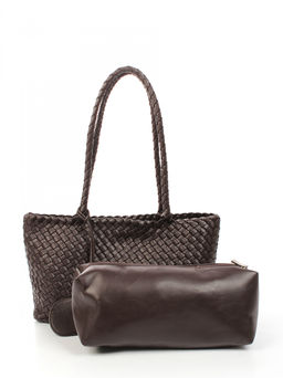 LACCOMA сумка СУ1056-темно-коричневый эко кожа хлопок