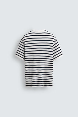 CHECK TEXTURED T-SHIRT - Zara фото 8