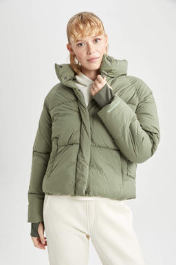 Водонепроницаемая куртка-пуховик с воротником-стойкой DeFactoFit  фото 3