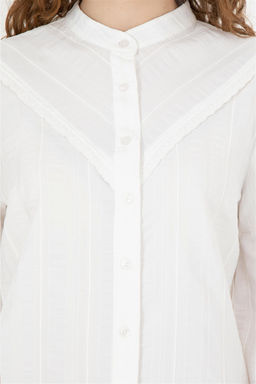 Женская белая рубашка с длинным рукавом - U.s. polo assn фото 7